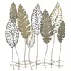 Image de Déco Murale En Métal "foglie" 87cm Argent & Or