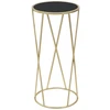 Image de Table D'appoint Design "milla" 75cm Noir & Or