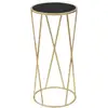 Image de Table basse ronde en métal doré ø 35x75 cm