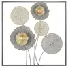 Image de Décoration murale carrée en métal floral 3d sqity