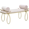 Image de Banquette Design En Velours "ruban" 112cm Rose