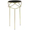 Image de Table D'appoint Design "ring" 80cm Noir & Or