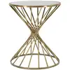Image de Table basse en métal doré avec plateau miroir ø 42x50 cm