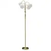 Image de Lampadaire Design 4 Sphères "glamy" 176cm Blanc & Or