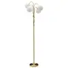Image de Lampadaire avec structure tissée et sphères en verre dépoli glamy 4