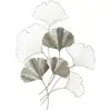 Image de Panneau décoratif 3d en métal argenté avec feuilles 62x4x86 cm