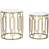 Image de Lot De 2 Tables D'appoint Gigognes "ella" 55cm Or