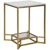 Image de Table D'appoint Design "eva" 60cm Blanc & Or