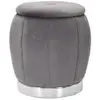 Image de Pouf Coffre Rangement "paris" Gris Foncé & Argent