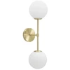 Image de Applique Murale 2 Sphères "glamy Doppia" 55cm Blanc & Or