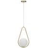 Image de Lampe Suspension Sphère "glamy Drop" 46cm Blanc & Or