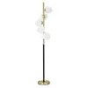 Image de Lampadaire en métal noir et doré glamy 30 x 160 cm