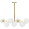Image de Lampe Suspension 7 Sphères "glamy Luci" 81cm Blanc & Or