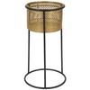 Image de Cache-pot En Métal "simply" 50cm Or & Noir