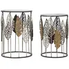 Image de Lot de 2 tables à rallonges en métal multicolore ø 38x55-33x50 cm