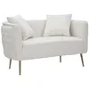 Image de Canapé 2 Places en Velours Bucarest 127 cm Crème