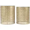 Image de Lot De 2 Tables D'appoint Design "oblin" 50cm Or