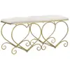 Image de Banc Design "heart" 105cm Crème & Or