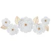 Image de Décoration Murale En Métal "foral" 158cm Blanc & Or