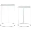 Image de Lot De 2 Tables D'appoint Gigognes "coeur" 60cm Blanc