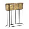 Image de Porte-vase en métal doré avec socle noir 60x20x70 cm