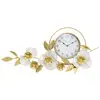 Image de Horloge avec fleurs décoratives en métal flow 92.5 x 8 x 45.5 cm