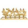 Image de Lot de 2 étagères papillons et plateau miroir 43x19,2x16,5 cm