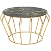 Image de Table Basse Effet Marbre "history" 78cm Noir & Or
