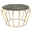 Image de Table basse effet marbre history 78cm noir & or