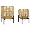 Image de Lot de 2 Cache-Pots en Rotin Elvia 47cm Naturel