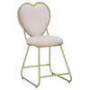 Image de Chaise en métal doré et tissu heart 37 x 47 x 80 cm
