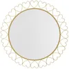 Image de Miroir mural rond avec coeurs en métal doré Ø 80x25 cm