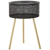 Image de Table D'appoint Avec Rangement "blacky" 50cm Noir & Or