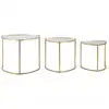 Image de Lot De 3 Tables Basses "triangle" 60cm Or