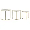 Image de Lot de 3 Tables Basses Triangle 60cm Or
