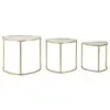 Image de Lot de 3 tables basses triangle 60cm or