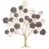 Image de Panneau décoratif arbre 3d en métal multicolore 73,7x5x80 cm