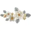 Image de Panneau décoratif 3d fleurs en métal multicolores 134,6x7,6x69,9 cm