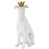 Image de Statuette figurine de chien blanc 20x125x33 cm.