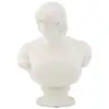 Image de Sculpture d'homme en forme de buste en résine blanche 18x12x25 cm