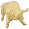 Image de Statuette Déco En Résine "taureau" 19cm Or