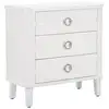 Image de Commode avec 3 tiroirs en bois blanc 81x40x84 cm