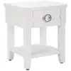 Image de Table De Chevet En Bois "shine" 54cm Blanc