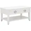 Image de Table basse en bois shine 90cm blanc