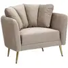 Image de Fauteuil Design En Tissu "kiev" 88cm Gris