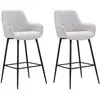 Image de Lot De 2 Fauteuils De Bar "vicenza" 109cm Gris