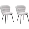 Image de Lot De 2 Chaises En Tissu "losanna" 85cm Gris