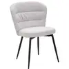 Image de Lot de 2 chaises en tissu gris et pieds en métal 58x60,5x85 cm