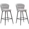 Image de Lot De 2 Tabourets De Bar "losanna" 108cm Gris
