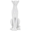 Image de Statue Déco En Résine "léopard Assis" 74cm Blanc